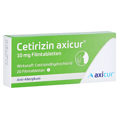 Cetirizin axicur 10mg 20 Stück N1