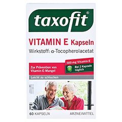 TAXOFIT Vitamin E Weichkapseln 60 Stück - Vorderseite