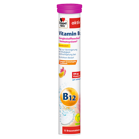 DOPPELHERZ Vitamin B12 Brausetabletten 15 Stück