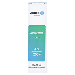 CBD 4% ADREXOL Tropfen 10 Milliliter - Vorderseite