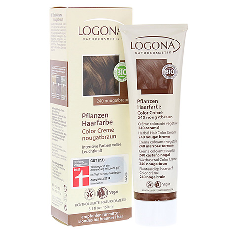 LOGONA Pflanzen-Haarfarbe Color Creme Nougat-Braun 150 Milliliter