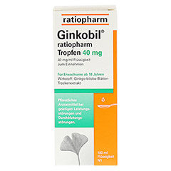 GINKOBIL ratiopharm 40mg 100 Milliliter N1 - Vorderseite