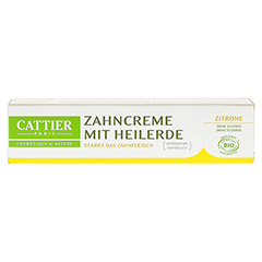 Cattier Zahncreme Heilerde & Zitrone 75 Milliliter - Vorderseite