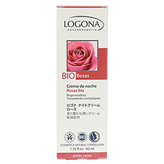 LOGONA Nachtcreme Bio-Rose 40 Milliliter - Rckseite