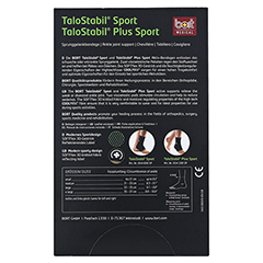 BORT TaloStabil Sport Bandage M schwarz/grün 1 Stück - Rückseite