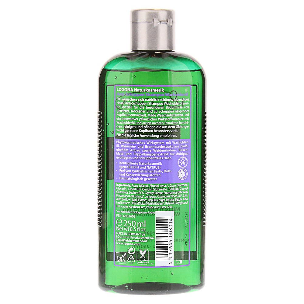 LOGONA Anti-Schuppen-Shampoo Wacholderöl 250 medpex Milliliter 