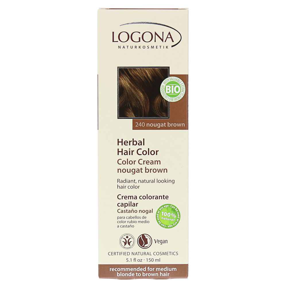 LOGONA Pflanzen-Haarfarbe Color Creme Nougat-Braun 150 Milliliter | medpex