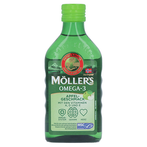 MÖLLER'S Omega-3 Apfelgeschmack Öl 250 Milliliter