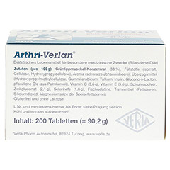 Arthri Verlan Tabletten 200 Stck - Unterseite