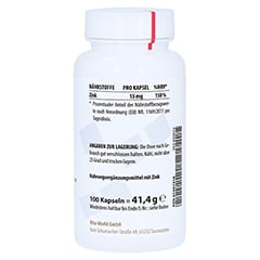 ZINK 15 mg Zinkgluconat Kapseln 100 Stück - Linke Seite