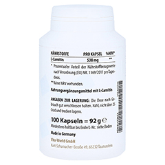 L-CARNITIN 500 mg Kapseln 100 Stck - Linke Seite