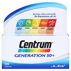 CENTRUM Generation 50+ A-Zink Tabletten 100 Stück - Vorderseite