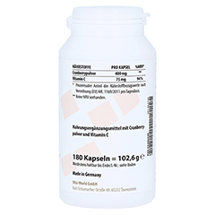 CRANBERRY PLUS C 400 mg Kapseln 180 Stück - Linke Seite