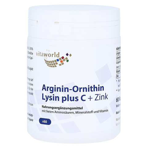 ARGININ-ORNITHIN-Lysin Plus C+Zink Kapseln 60 Stck
