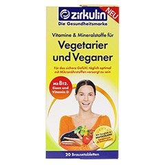ZIRKULIN Vitamine u.Mineralst.f.Vegetarier+Veganer 20 Stck - Vorderseite