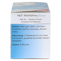 H&S Wohlfhltee feminin Figurtee Filterbeutel 20x1.8 Gramm - Rechte Seite