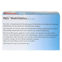 H&S Wohlfhltee feminin Figurtee Filterbeutel 20x1.8 Gramm - Rckseite
