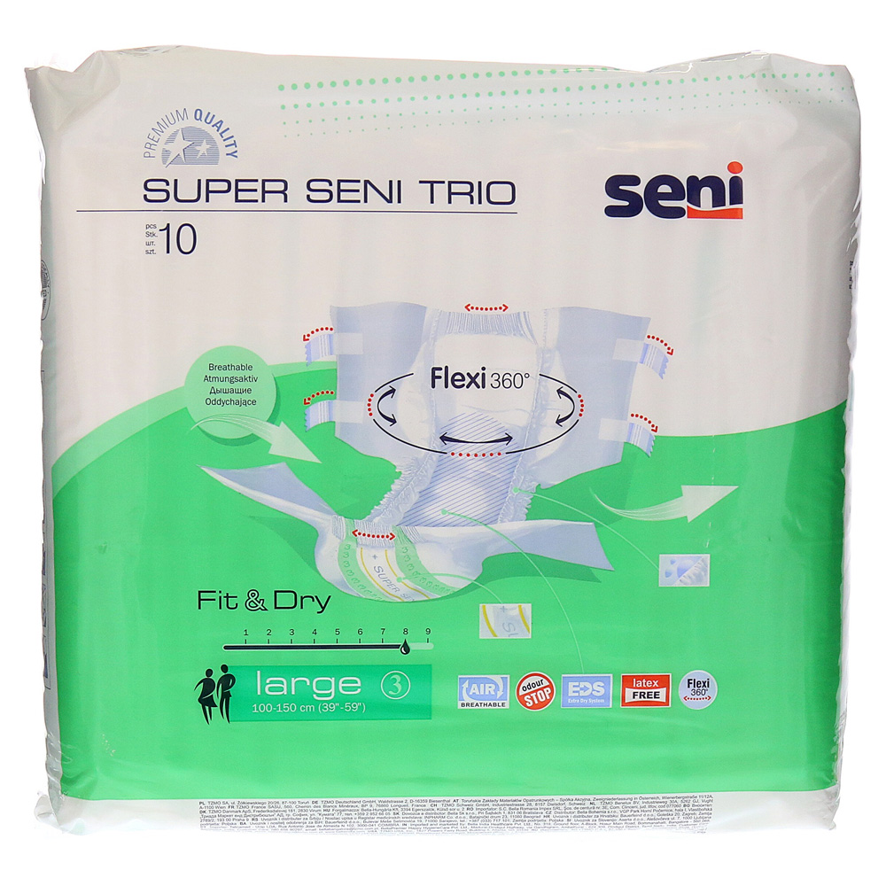 SUPER SENI Trio Gr.3 L Inkontinenzhose 10 Stück online bestellen