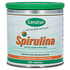 SPIRULINA MIKROALGEN 400 mg Sanatur Tabletten 1000 Stck