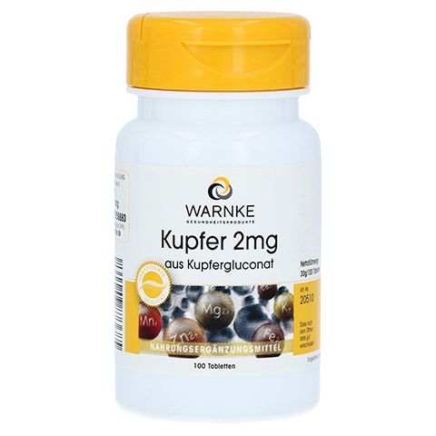 KUPFER 2 mg aus Kupfergluconat Tabletten 100 Stck