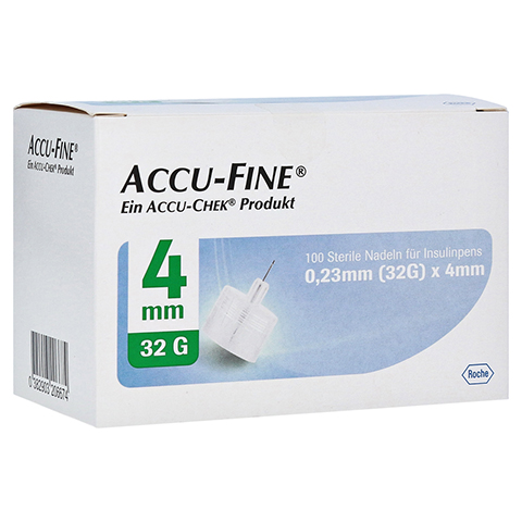 ACCU FINE sterile Nadeln f.Insulinpens 4 mm 32 G 100 Stck