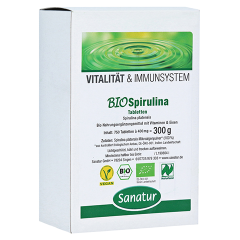 BIOSPIRULINA Mikroalgen 400 mg Tabletten Nachf. 750 Stck