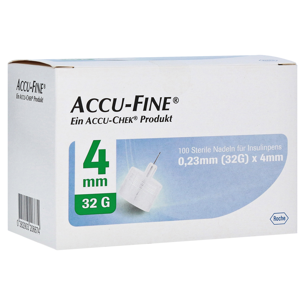 ACCU FINE sterile Nadeln f.Insulinpens 4 mm 32 G 100 Stück