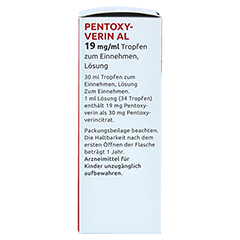 PENTOXYVERIN AL 19 mg/ml Tropfen zum Einnehmen 30 Milliliter N2 - Linke Seite
