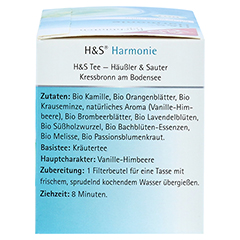 H&S Bio Bachblüten Harmonie Filterbeutel 20x1.5 Gramm - Rechte Seite
