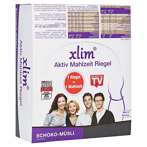 XLIM Aktiv Mahlzeit Riegel Schoko-Msli 12x56 Gramm