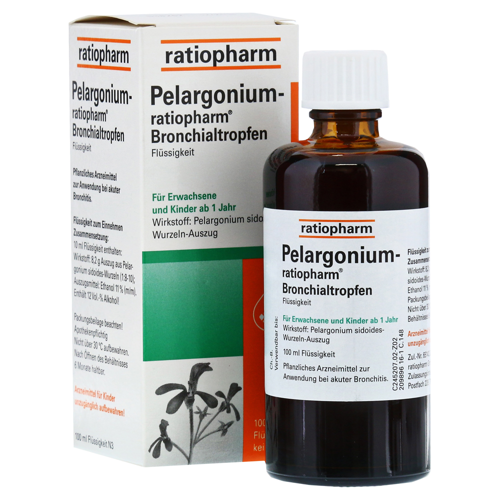 Pelargonium-ratiopharm Bronchialtropfen Flüssigkeit 100 Milliliter