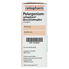 Pelargonium-ratiopharm Bronchialtropfen 100 Milliliter N3 - Rechte Seite