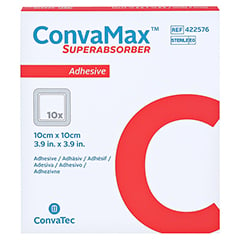 CONVAMAX Superabsorber adhäsiv 10x10 cm 10 Stück - Vorderseite