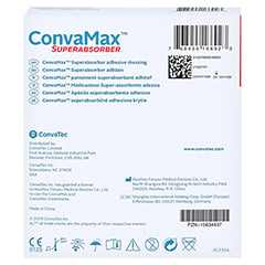 CONVAMAX Superabsorber adhäsiv 10x10 cm 10 Stück - Rückseite