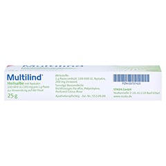 Multilind Heilsalbe mit Nystatin 25 Gramm N1 - Unterseite