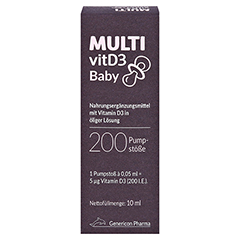 MULTIVITD3 Baby Pumplsung 10 Milliliter - Vorderseite