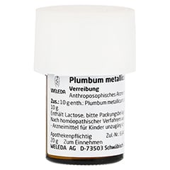 PLUMBUM METALLICUM praep. D 20 Trituration 20 Gramm N1