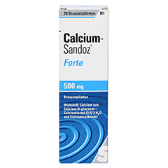 Calcium-Sandoz Forte 500mg 20 Stück N1 - Vorderseite