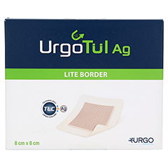 URGOTL Ag Lite Border 8x8 cm Verband 10 Stck - Vorderseite