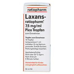 Laxans-ratiopharm 7,5mg/ml Pico 50 Milliliter N3 - Linke Seite