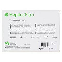 MEPITEL Film Folienverband 10x12 cm 10 Stück - Rückseite