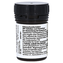SCHSSLER NR.3 Ferrum phosphoricum D 12 Tabletten 200 Stck - Rckseite