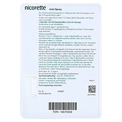 NICORETTE Mint Spray 1 mg/Sprühstoß 1 Stück - Rückseite