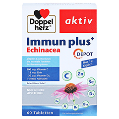 DOPPELHERZ Immun plus Echinacea Depot Tabletten 60 Stück - Vorderseite