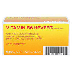 Vitamin B6-Hevert 100 Stück N3 - Unterseite