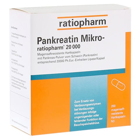 Pankreatin Mikro-ratiopharm 20000 200 Stück N3