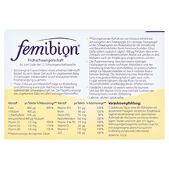 Femibion 1 Frhschwangerschaft 60 Stck - Rckseite