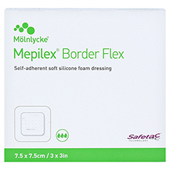 MEPILEX Border Flex Schaumverb.haft.7,5x7,5 cm 10 Stck - Vorderseite