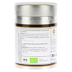 ACTIVE POWER Organic green Tea with Guarana Dose 70 Gramm - Linke Seite