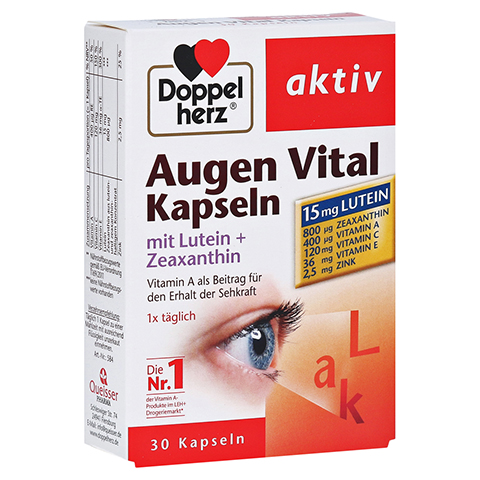 Doppelherz aktiv Augen Vital Kapseln mit Lutein + Zeaxanthin 30 Stck